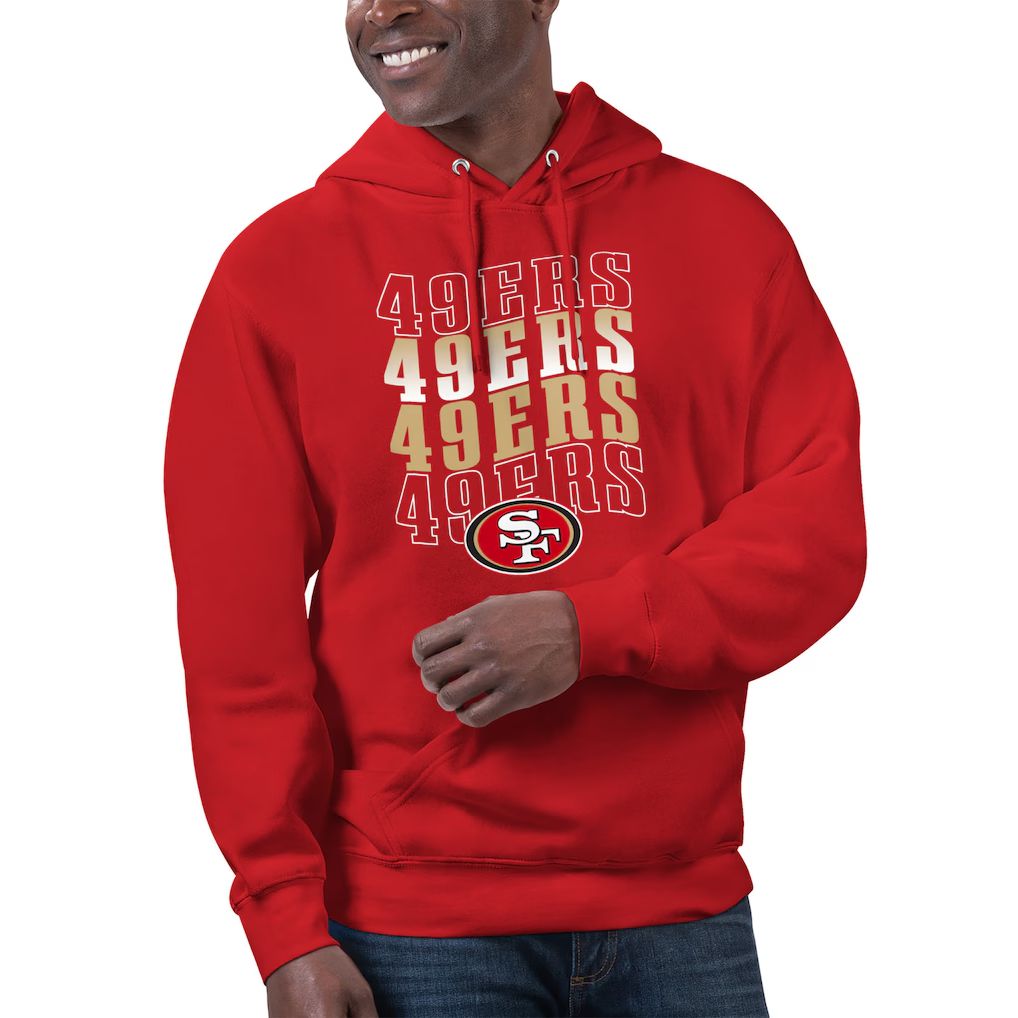 Men 2026 NFL San Francisco 49ers red Hoodie hooded style 02->san francisco 49ers->NFL Jersey